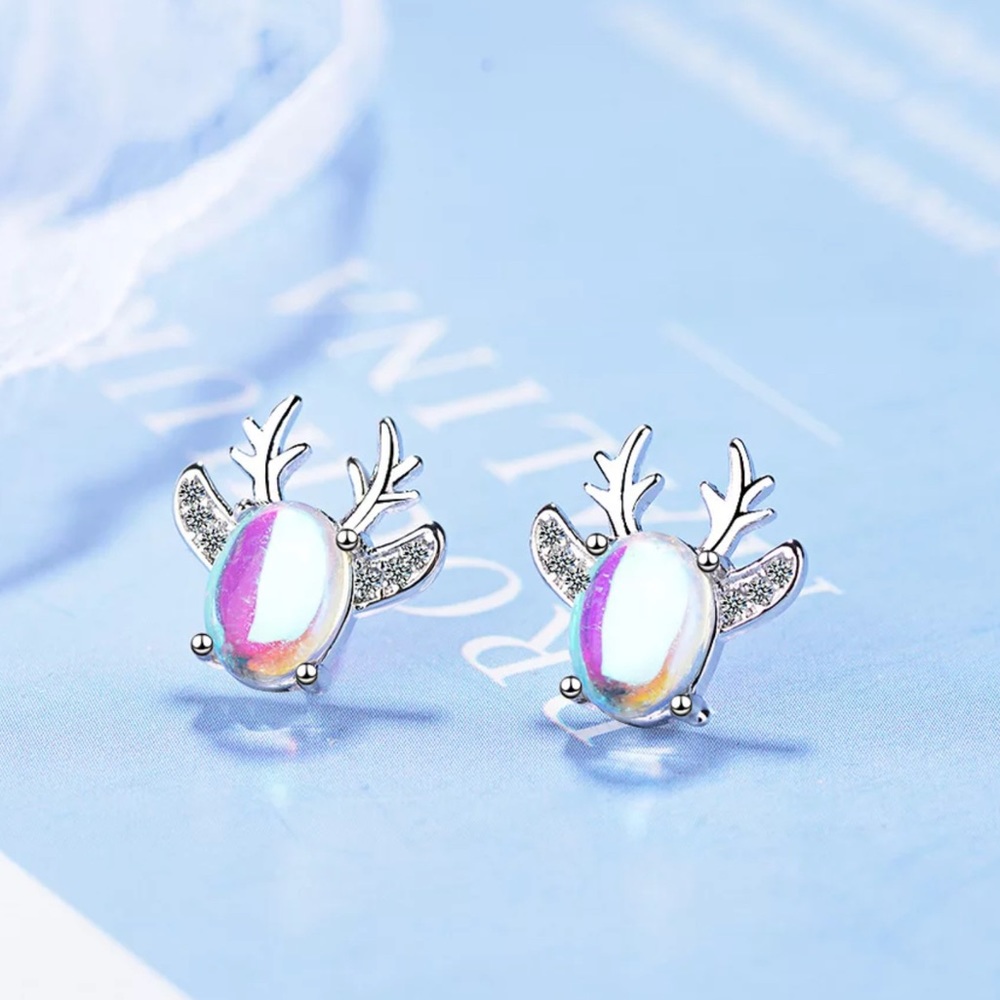 ♨️925 Sterling Silver Diamond Stud Earrings